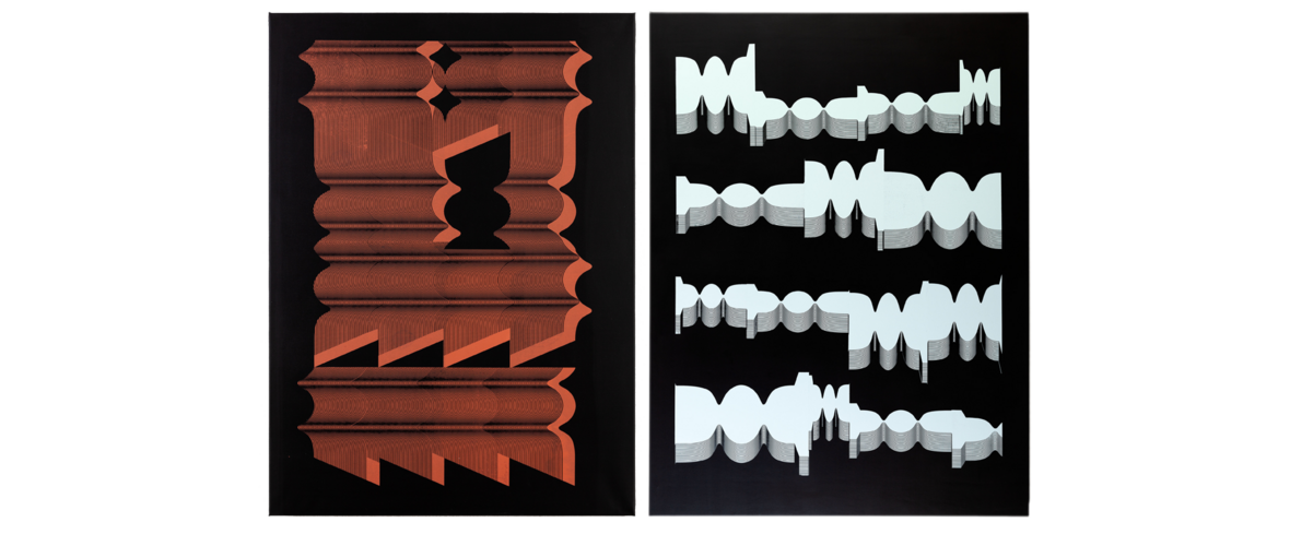 Theresa Eipeldauer: "Attendsmachine I" (links) und "G.G." (rechts) Theresa Eipeldauer: "Attendsmachine I" (links) und "G.G." (rechts)