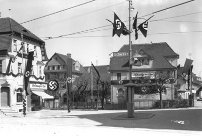 LustenauerKirchplatz1938(Foto: Nipp, HistAL)
