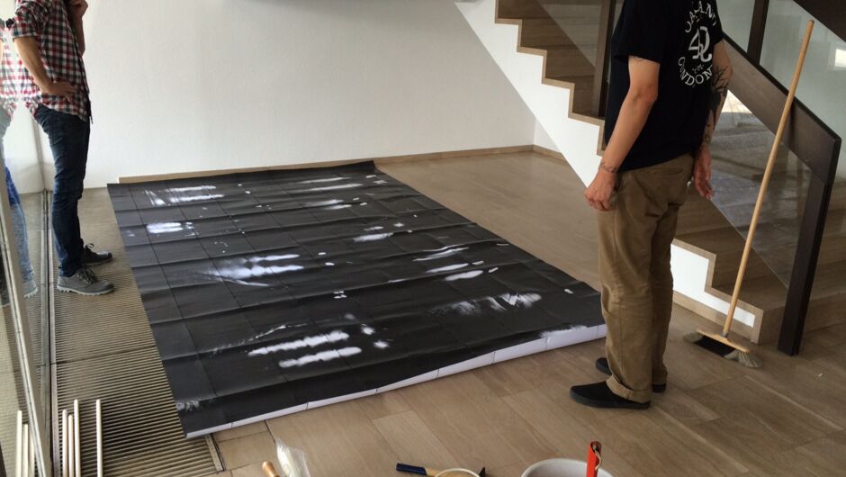 Florian Gerer_Ausstellungsaufbau_Foto: Voit Florian Gerer_Ausstellungsaufbau_Foto: Voit