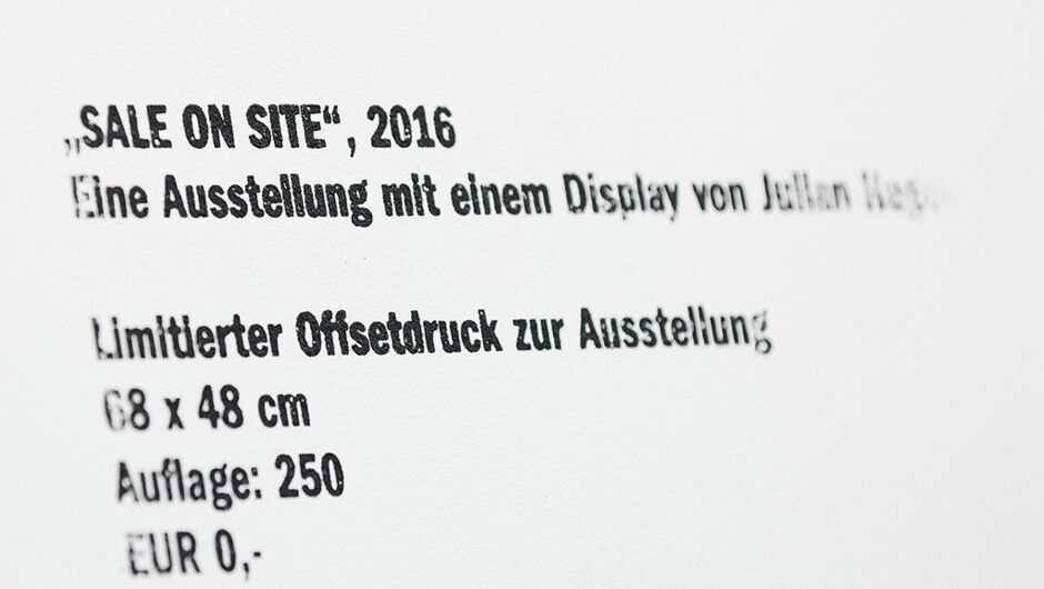 SALE ON-SITE, Ausstellungseröffnung (Foto: Lukas Hämmerle) SALE ON-SITE, Ausstellungseröffnung (Foto: Lukas Hämmerle)
